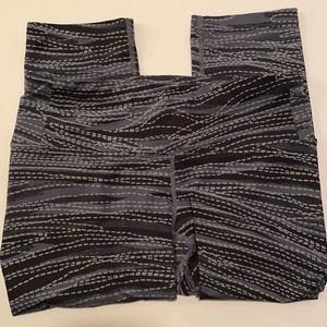 Athleta Inside Track‎ Knicker Capri Gray Black Size XS
